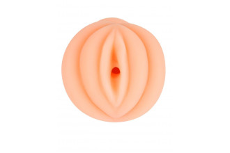 Телесный мастурбатор-вагина с эрекционными кольцами в комплекте