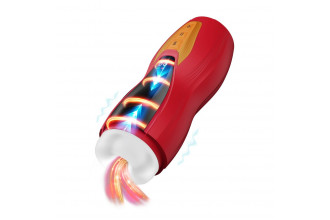 Интерактивный мастурбатор Solara с нагревом, вибрацией и поступательными движениями