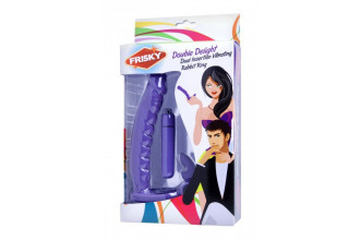 Эрекционное кольцо на мошонку Double Delight с фаллосом и клиторальным зайчиком