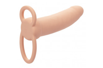 Телесная вибронасадка для двойного проникновения Rechargeable Thick Dual Penetrator - 14 см.