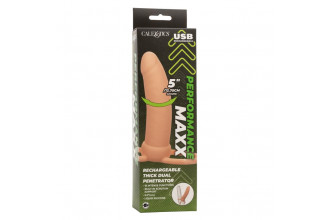 Телесная вибронасадка для двойного проникновения Rechargeable Thick Dual Penetrator - 14 см.