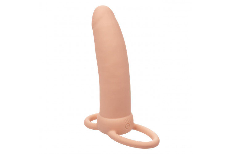 Телесная вибронасадка для двойного проникновения Rechargeable Thick Dual Penetrator - 14 см.