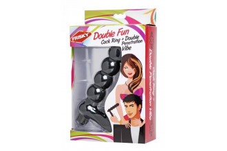 Насадка для двойного проникновения Double Fun Cock Ring with Double Penetration Vibe