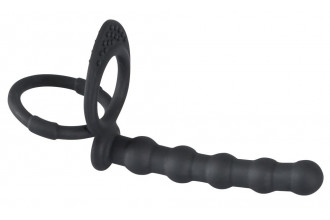 Насадка на пенис для двойного проникновения Cock & ball ring