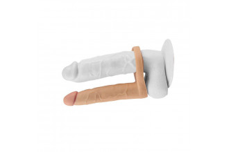 Телесная насадка для двойного проникновения The Ultra Soft Double 6.25 - 15,8 см.