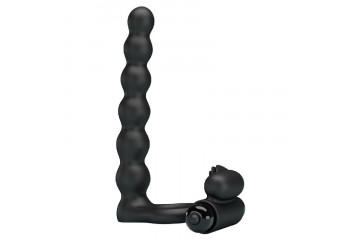 Черная насадка для двойной стимуляции Hercules Penis Sheath III - 15,3 см.