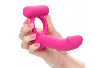 Розовая насадка для двойного проникновения Silicone Rechargeable Double Diver