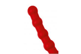 Красная насадка на пенис для двойного проникновения - 19,5 см.