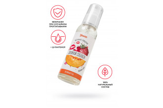 Съедобная гель-смазка Yovee «Двойной соблазн» с Д-пантенолом и вкусом клубники и дыни - 100 мл.