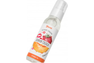 Съедобная гель-смазка Yovee «Двойной соблазн» с Д-пантенолом и вкусом клубники и дыни - 100 мл.