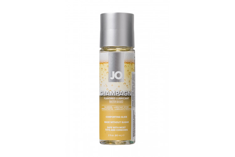 Лубрикант на водной основе JO H2O Champagne Flavored Lubricant с ароматом шампанского - 60 мл.