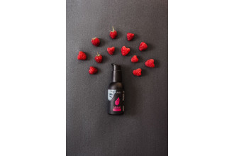 Съедобный лубрикант JUJU Raspberry с ароматом малины - 100 мл.