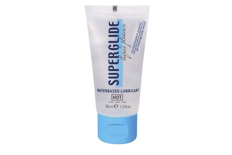 Гель-смазка на водной основе для чувствительной кожи Superglide - 30 мл.