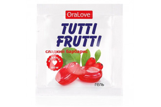 Гель-смазка Tutti-frutti со вкусом барбариса - 4 гр.