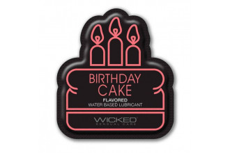 Лубрикант на водной основе со вкусом торта с кремом Wicked Aqua Birthday cake - 3 мл.