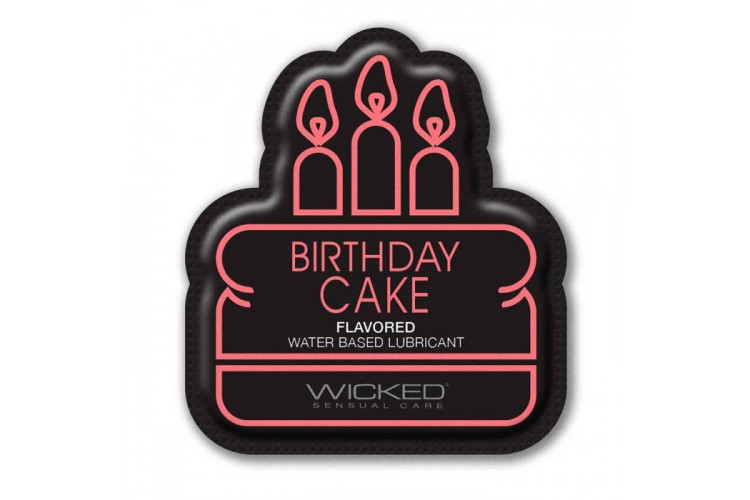 Лубрикант на водной основе со вкусом торта с кремом Wicked Aqua Birthday cake - 3 мл.