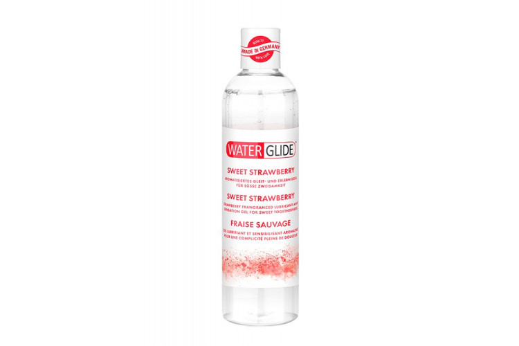 Лубрикант на водной основе с ароматом клубники SWEET STRAWBERRY - 300 мл.