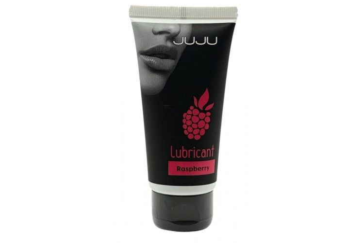 Съедобный лубрикант JUJU Raspberry с ароматом малины - 50 мл.