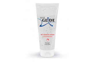 Лубрикант на водной основе Just Glide Strawberry с ароматом клубники - 200 мл.