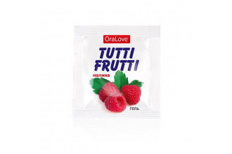 Саше гель-смазки Tutti-frutti с малиновым вкусом - 4 гр.