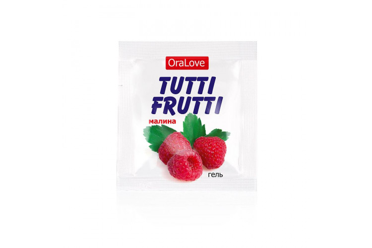 Саше гель-смазки Tutti-frutti с малиновым вкусом - 4 гр.