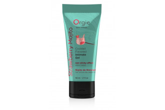 Съедобный интимный гель Orgie Lube Tube Cocktail Strawberry Mojito - 50 мл.