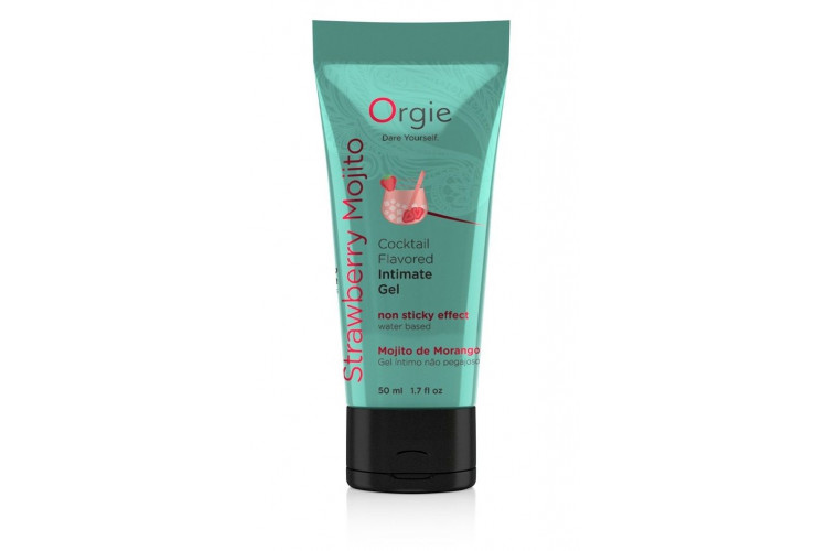 Съедобный интимный гель Orgie Lube Tube Cocktail Strawberry Mojito - 50 мл.