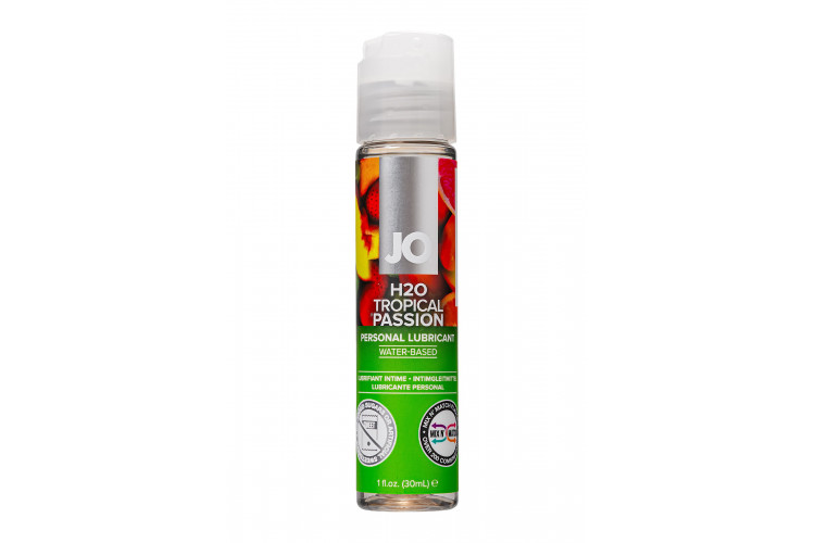 Лубрикант на водной основе с ароматом тропических фруктов JO Flavored Tropical Passion - 30 мл.