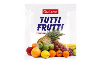 Саше гель-смазки Tutti-frutti со вкусом тропических фруктов - 4 гр.