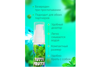 Гель-смазка Tutti-Frutti со вкусом сладкой мяты - 30 гр.
