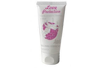 Лубрикант на водной основе с ароматом малины Love Protection Raspberry - 50 мл.