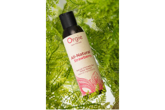 Интимный гель на водной основе All-Natural Strawberry с ароматом клубники - 150 мл.