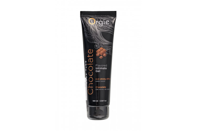 Интимный гель на водной основе Lube Tube Chocolate с шоколадным вкусом - 100 мл.