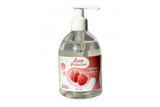 Лубрикант на водной основе Love Protection Raspberry с ароматом малины - 300 мл.