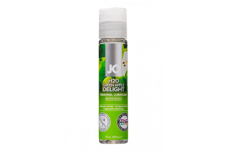 Смазка с ароматом яблока JO Flavored Green Apple H2O - 30 мл.