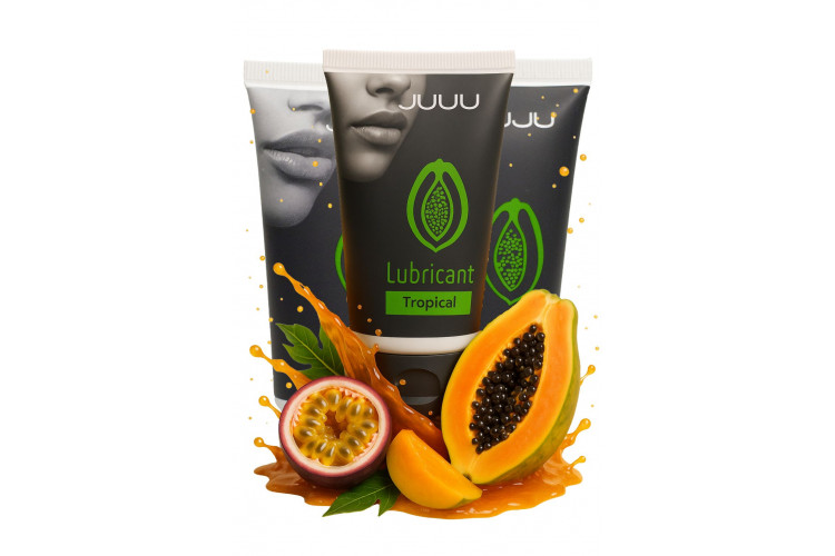 Набор из 3 съедобных лубрикантов JUJU со вкусом тропических фруктов