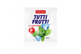 Саше гель-смазки Tutti-frutti со вкусом мяты - 4 гр.
