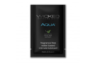 Легкий лубрикант на водной основе с алое Wicked Aqua - 3 мл.