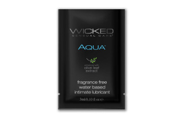Легкий лубрикант на водной основе с алое Wicked Aqua - 3 мл.