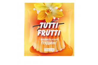 Саше гель-смазки Tutti-frutti со вкусом ванильного пудинга - 4 гр.