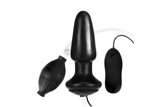 Надувная вибрирующая анальная пробка Inflatable Vibrating Butt Plug - 10,2 см.
