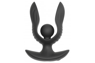 Черная расширяющаяся анальная пробка с вибрацией RC Inflatable Expander Plug with Vibration