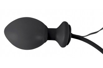 Черный анальный вибростимулятор с расширением Fanny Hills Butt Plug