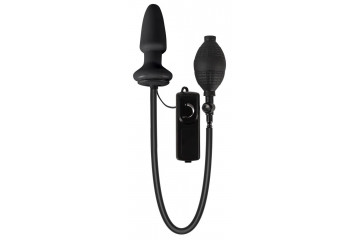 Черный анальный вибростимулятор с расширением Fanny Hills Butt Plug