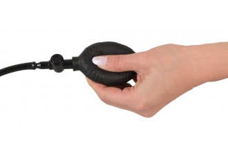 Черный анальный вибростимулятор с расширением Fanny Hills Butt Plug