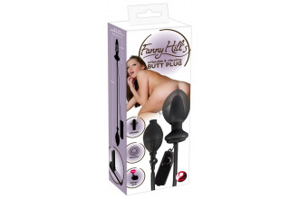 Черный анальный вибростимулятор с расширением Fanny Hills Butt Plug