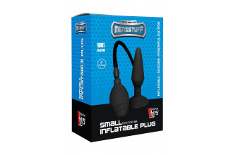 Чёрная анальная пробка с функцией расширения Small Inflatable Plug - 12,5 см.
