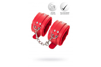 Красные оковы Anonymo из искусственной кожи