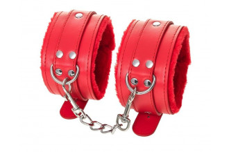 Красные оковы Anonymo из искусственной кожи