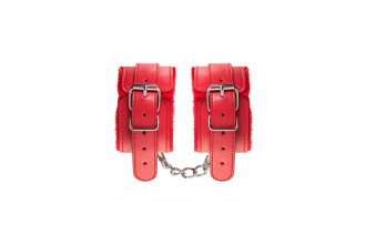 Красные оковы Anonymo из искусственной кожи